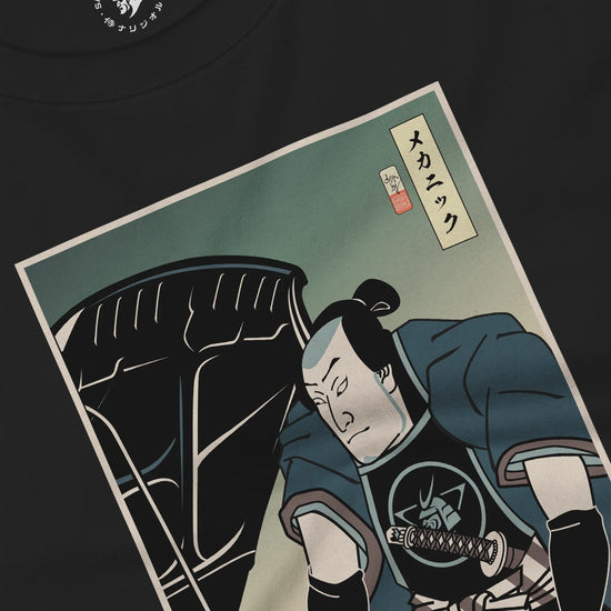 Samurai Mechanic Car Garage Ukiyo-e Unisex Long Sleeve Tee - Samurai Original