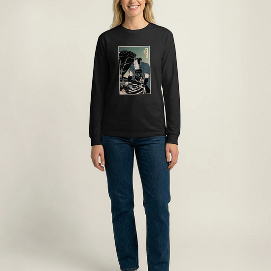 Samurai Mechanic Car Garage Ukiyo-e Unisex Long Sleeve Tee - Samurai Original