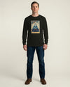 Samurai Meditation Yoga Japanese Ukiyo-e Unisex Long Sleeve Tee - Samurai Original
