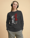 Samurai Miyamoto Musashi Ronin Calligraphy Unisex Long Sleeve Tee