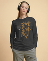 Samurai Miyamoto Musashi Ronin Kanji Calligraphy Unisex Long Sleeve Tee