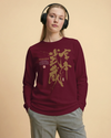 Samurai Miyamoto Musashi Ronin Kanji Calligraphy Unisex Long Sleeve Tee