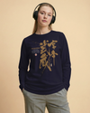 Samurai Miyamoto Musashi Ronin Kanji Calligraphy Unisex Long Sleeve Tee