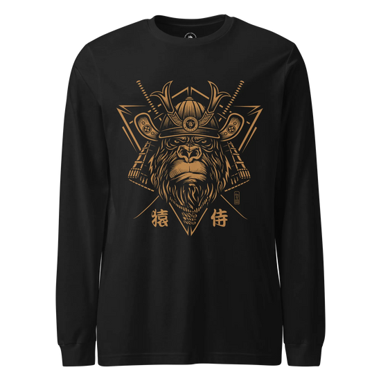 Samurai Monkey Mask Unisex Long Sleeve Tee Black - Samurai Original