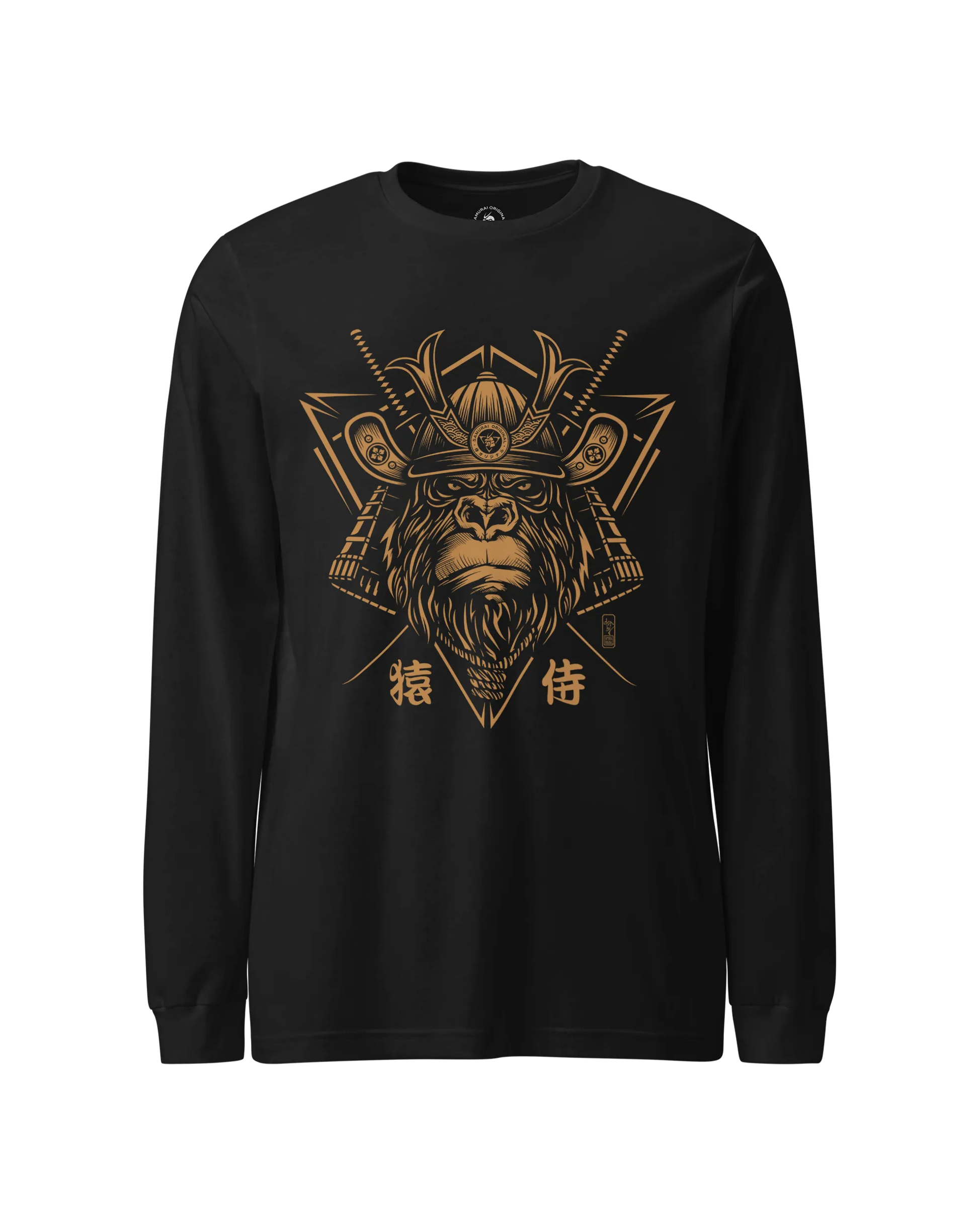 Samurai Monkey Mask Unisex Long Sleeve Tee Black - Samurai Original