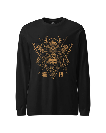 Samurai Monkey Mask Unisex Long Sleeve Tee Black - Samurai Original