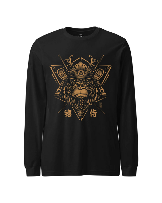 Samurai Monkey Mask Unisex Long Sleeve Tee Black - Samurai Original