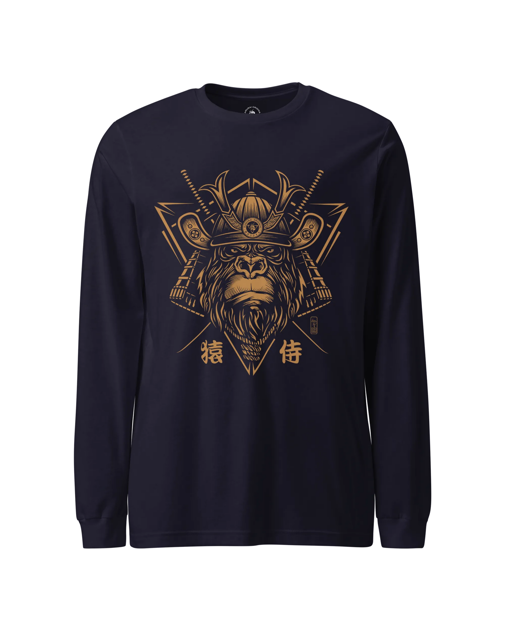 Samurai Monkey Mask Unisex Long Sleeve Tee Navy - Samurai Original
