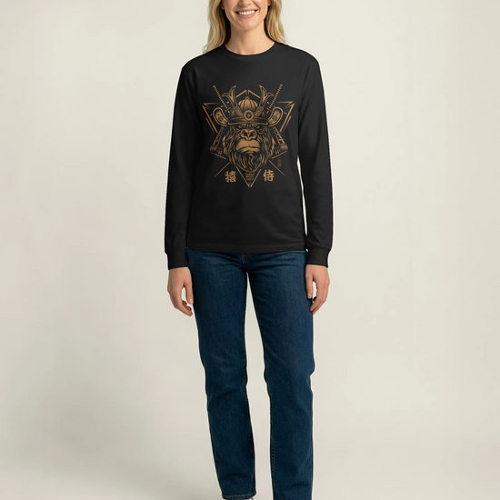 Samurai Monkey Mask Unisex Long Sleeve Tee - Samurai Original
