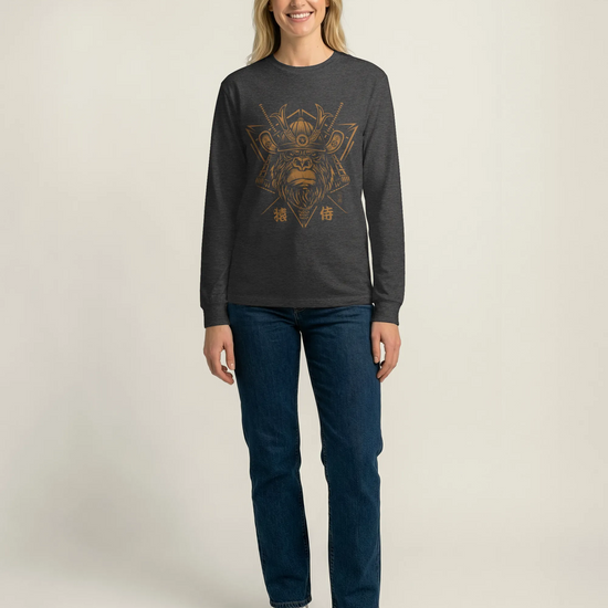 Samurai Monkey Mask Unisex Long Sleeve Tee - Samurai Original