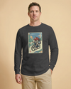 Samurai Mountain Bike Ukiyo-e Unisex Long Sleeve Tee