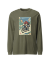 Samurai Mountain Bike Ukiyo-e Unisex Long Sleeve Tee