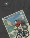Samurai Mountain Bike Ukiyo-e Unisex Long Sleeve Tee