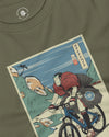 Samurai Mountain Bike Ukiyo-e Unisex Long Sleeve Tee