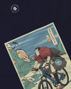 Samurai Mountain Bike Ukiyo-e Unisex Long Sleeve Tee