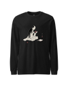 Samurai Origami Japanese Ukiyo-e Unisex Long Sleeve Tee Black - Samurai Original