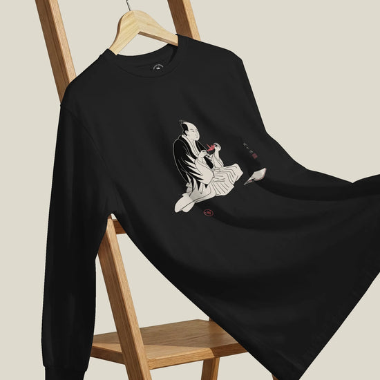 Samurai Origami Japanese Ukiyo-e Unisex Long Sleeve Tee - Samurai Original