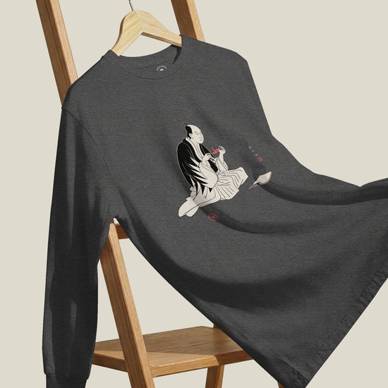 Samurai Origami Japanese Ukiyo-e Unisex Long Sleeve Tee - Samurai Original