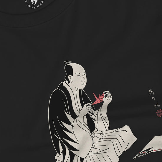 Samurai Origami Japanese Ukiyo-e Unisex Long Sleeve Tee - Samurai Original