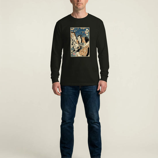 Samurai Painter Artist Ukiyo-e Unisex Long Sleeve Tee - Samurai Original