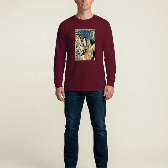 Samurai Painter Artist Ukiyo-e Unisex Long Sleeve Tee - Samurai Original