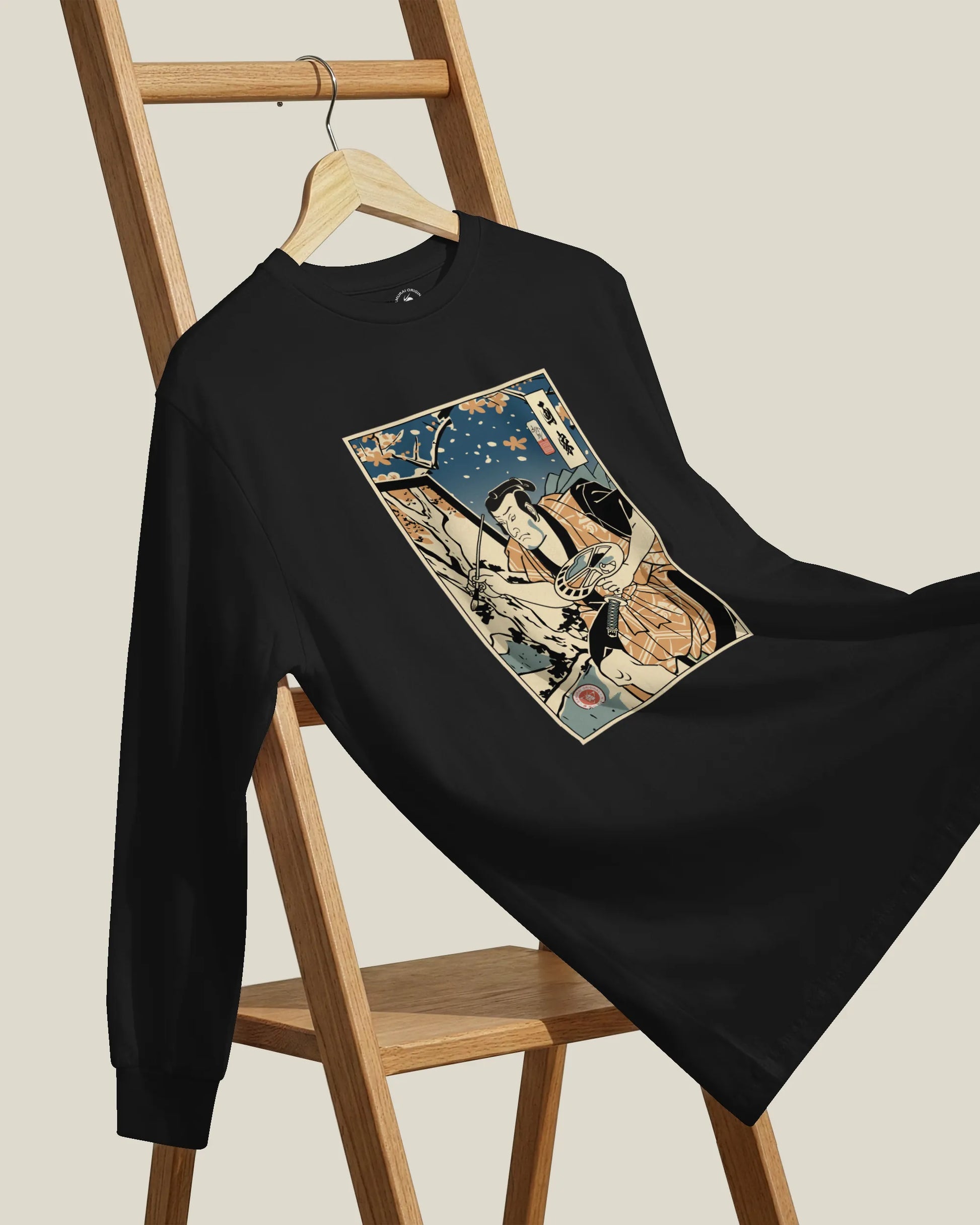 Samurai Painter Artist Ukiyo-e Unisex Long Sleeve Tee - Samurai Original