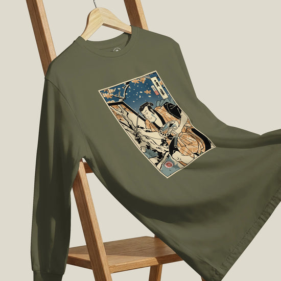 Samurai Painter Artist Ukiyo-e Unisex Long Sleeve Tee - Samurai Original