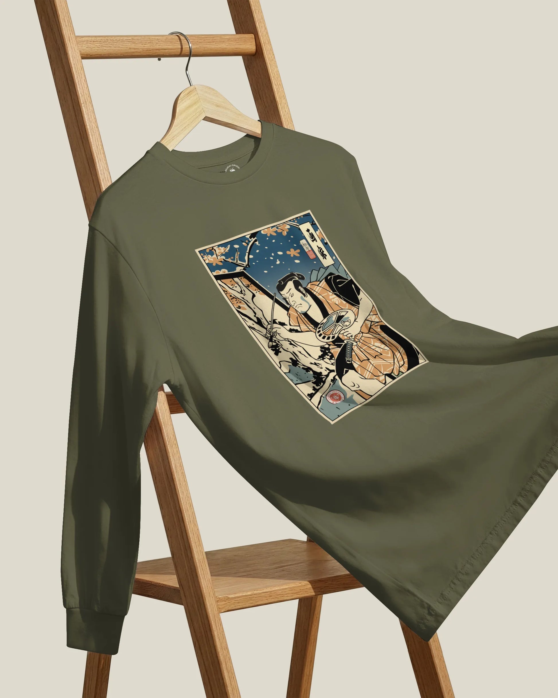 Samurai Painter Artist Ukiyo-e Unisex Long Sleeve Tee - Samurai Original