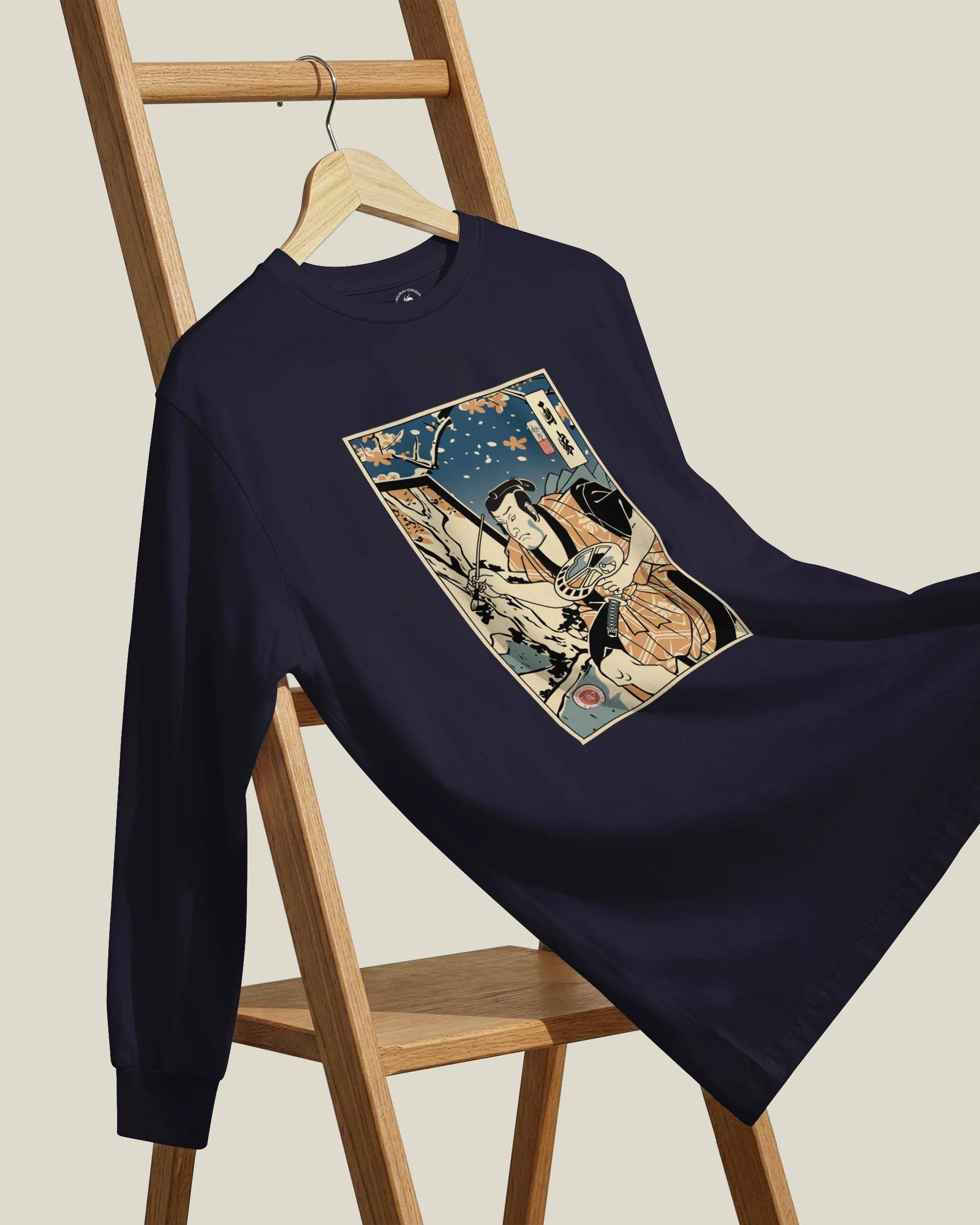 Samurai Painter Artist Ukiyo-e Unisex Long Sleeve Tee - Samurai Original