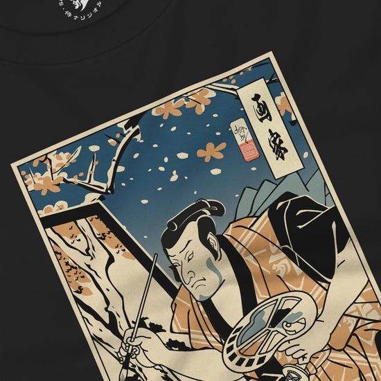 Samurai Painter Artist Ukiyo-e Unisex Long Sleeve Tee - Samurai Original