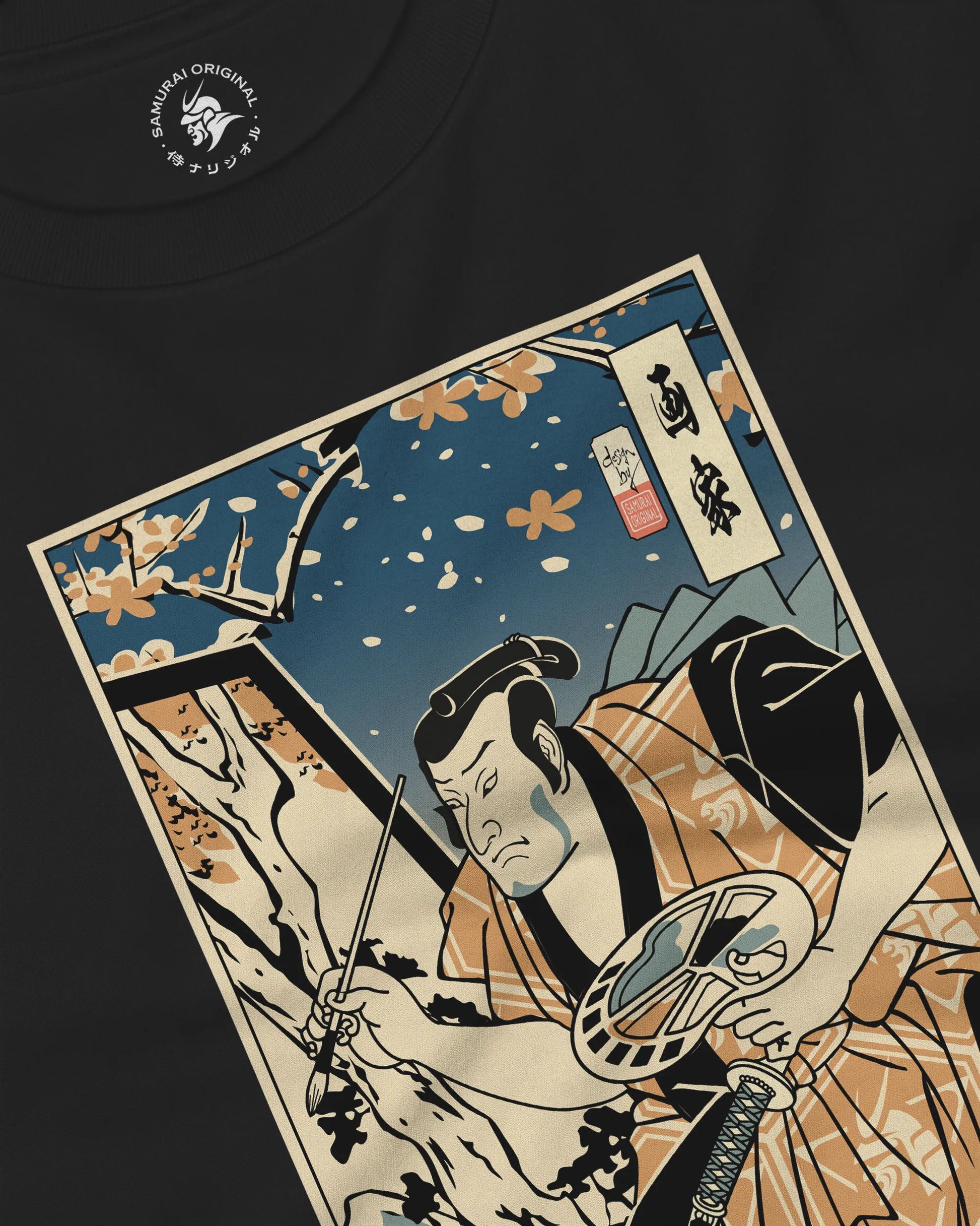 Samurai Painter Artist Ukiyo-e Unisex Long Sleeve Tee - Samurai Original