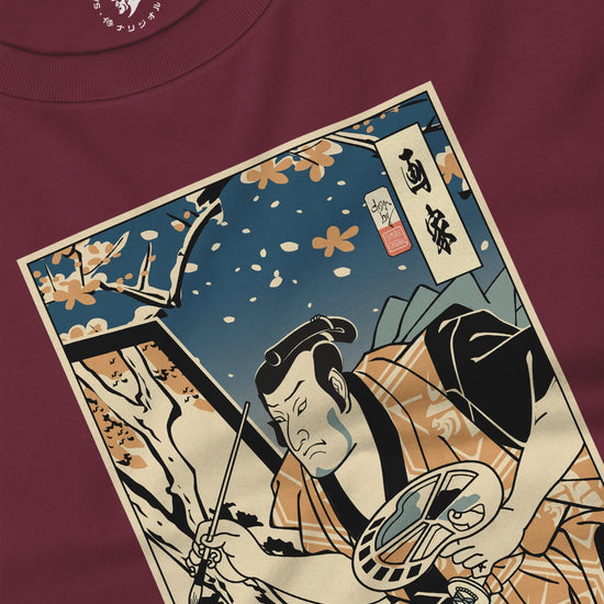 Samurai Painter Artist Ukiyo-e Unisex Long Sleeve Tee - Samurai Original