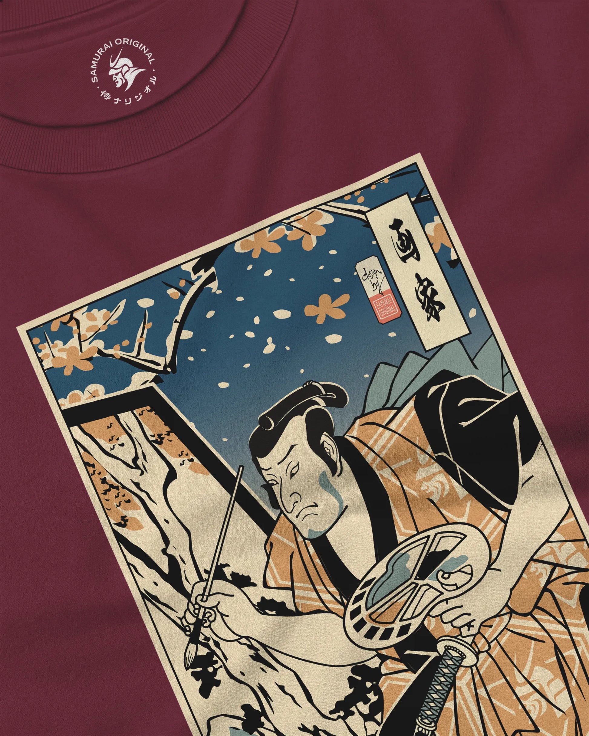 Samurai Painter Artist Ukiyo-e Unisex Long Sleeve Tee - Samurai Original
