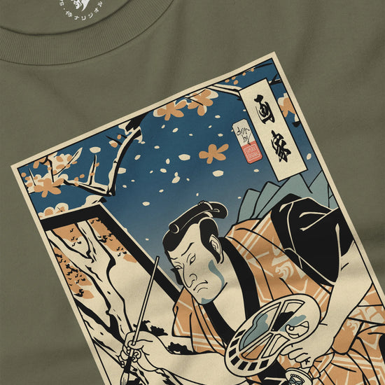 Samurai Painter Artist Ukiyo-e Unisex Long Sleeve Tee - Samurai Original