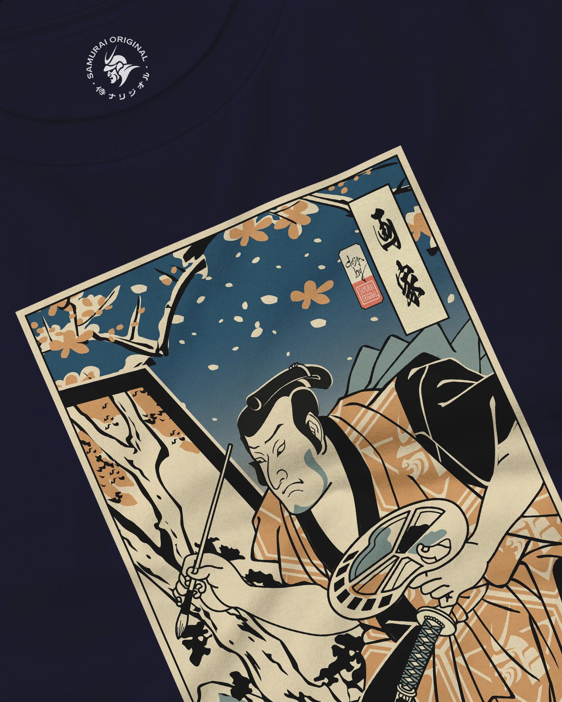 Samurai Painter Artist Ukiyo-e Unisex Long Sleeve Tee - Samurai Original