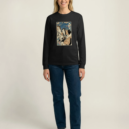 Samurai Painter Artist Ukiyo-e Unisex Long Sleeve Tee - Samurai Original