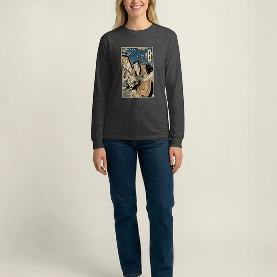 Samurai Painter Artist Ukiyo-e Unisex Long Sleeve Tee - Samurai Original