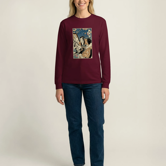 Samurai Painter Artist Ukiyo-e Unisex Long Sleeve Tee - Samurai Original