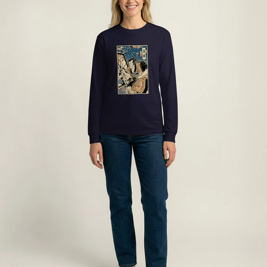 Samurai Painter Artist Ukiyo-e Unisex Long Sleeve Tee - Samurai Original