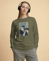 Samurai Photographer Camera Ukiyo-e Unisex Long Sleeve Tee No.2