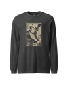 Samurai Photographer 3 Camera Ukiyo-e Unisex Long Sleeve Tee Dark Grey Heather - Samurai Original