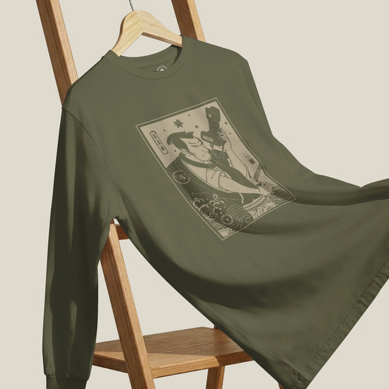 Samurai Photographer 3 Camera Ukiyo-e Unisex Long Sleeve Tee - Samurai Original