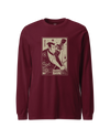 Samurai Photographer 3 Camera Ukiyo-e Unisex Long Sleeve Tee Maroon - Samurai Original