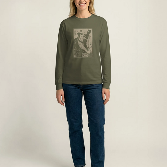 Samurai Photographer 3 Camera Ukiyo-e Unisex Long Sleeve Tee - Samurai Original