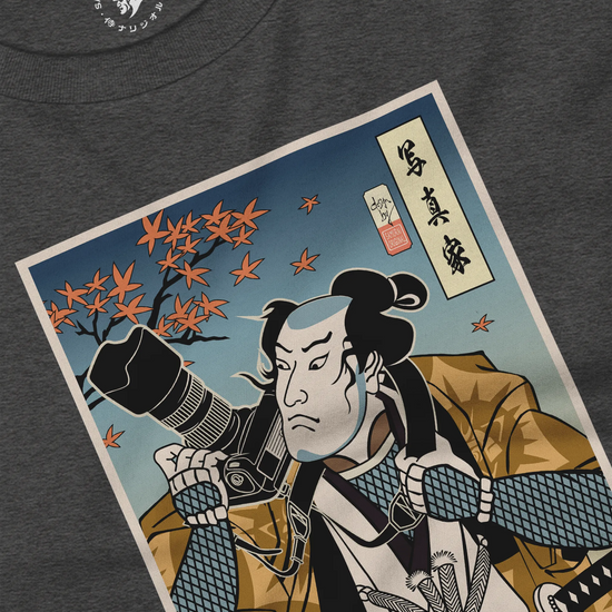 Samurai Photographer 7 Camera Ukiyo-e Unisex Long Sleeve Tee - Samurai Original