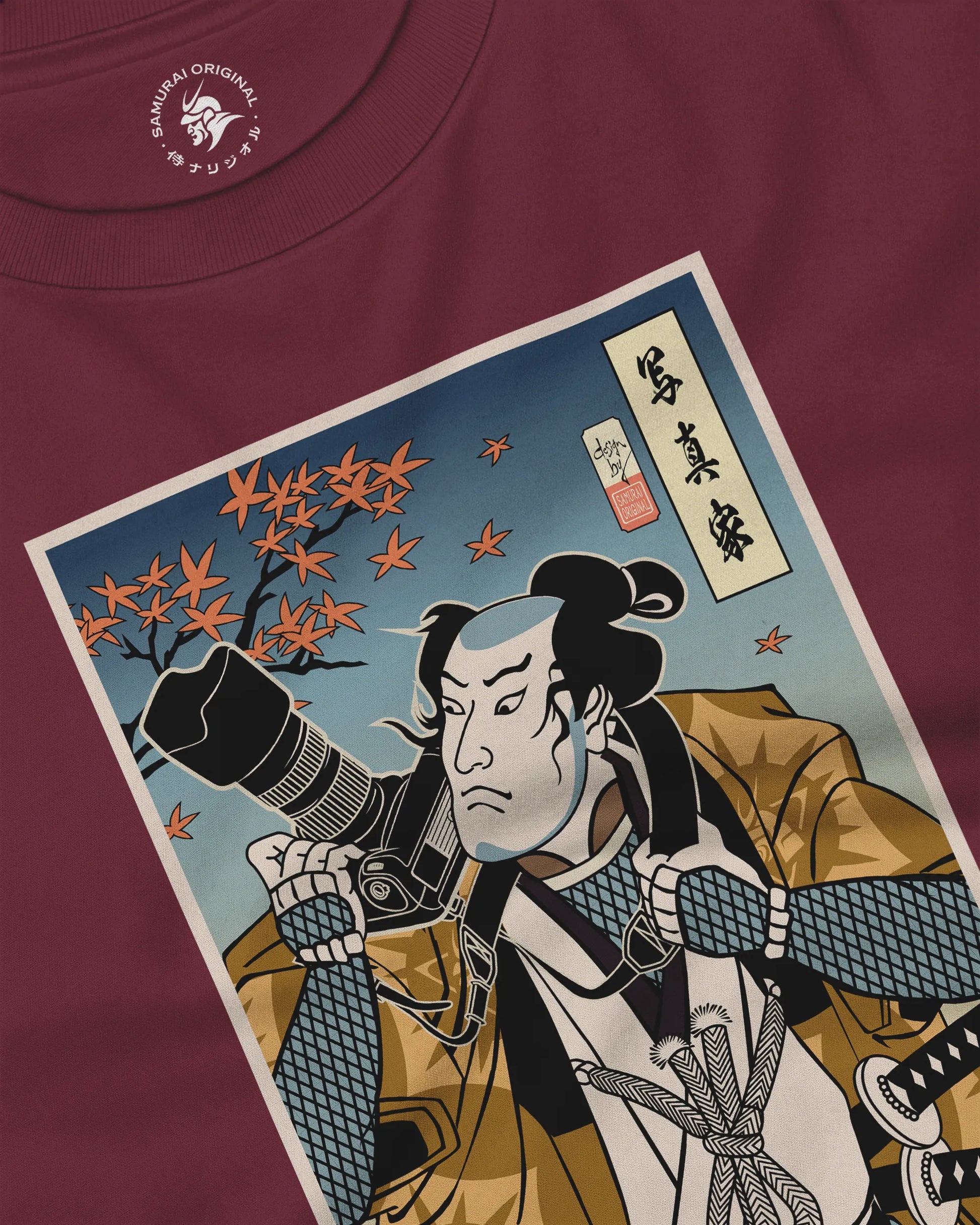 Samurai Photographer 7 Camera Ukiyo-e Unisex Long Sleeve Tee - Samurai Original