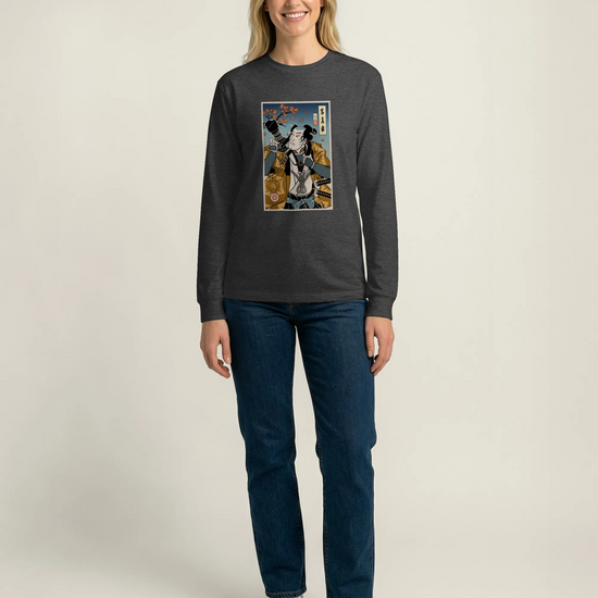 Samurai Photographer 7 Camera Ukiyo-e Unisex Long Sleeve Tee - Samurai Original