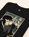 Samurai Photographer Camera Ukiyo-e Unisex Long Sleeve Tee No.8