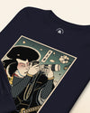 Samurai Photographer Camera Ukiyo-e Unisex Long Sleeve Tee No.8