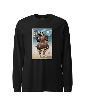 Samurai Photographer Camera Ukiyo-e Unisex Long Sleeve Tee No.9